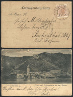 Postcard (general View Of Dürrenstein An Der Donau) Franked With 2kr. And Sent From MITTEL-ARNDORF To... - Otros & Sin Clasificación