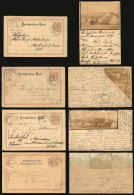 4 Postal Cards Of 2kr. With Photographs Affixed On Reverse, Sent From SUCHENTHAL To Mitter-Arnsdorf In 1897/8, Fine... - Other & Unclassified