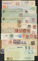 25 Covers Or Postal Stationeries Used Between 1879 And 1954, With Some Interesting Postages, Good Postmarks And... - Andere & Zonder Classificatie