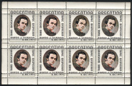Taras Shevchenko, Ukranian Poet, Mini-sheet Of 8 Cinderellas With DOUBLE PERFORATION Variety, Very Nice! - Other & Unclassified