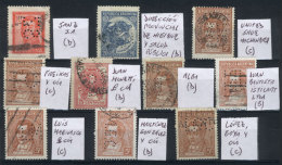 PERFINS: Stockcard With 10 Stamps With Interesting Commercial Perfins, Some Very Scarce, VF Quality, Good Lot! - Verzamelingen & Reeksen