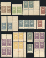 BUENOS AIRES CITY: 54 Revenue Stamps (proofs, Without Numbering) Of The Years 1895 To 1897, In Singles, Pairs Or... - Other & Unclassified