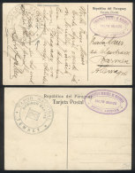 Postcard Sent (circa 1913) From Puerto Aguirre (Misiones) To Germany, Without Postage, With Oval Violet Handstamp... - Sonstige & Ohne Zuordnung