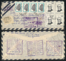 Registered Airmail Cover Sent From La Plata To Venezuela In MAY/1982 And Returned To Sender. With Attractive INFLA... - Other & Unclassified