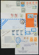 7 Covers Used Almost All In 1970s, Several With Very Good INFLATION Postages, Also One Combining Stamps Issued In... - Other & Unclassified