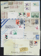 10 Covers Used In 1960s And 1970s, All Including In The Postage Stamps Of The Airmail Issues "Stylized Airplane",... - Other & Unclassified