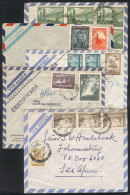 5 Airmail Covers Sent To South Africa, Nice Postages, VF Quality! - Other & Unclassified