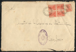 Front Of An Official Envelope Sent From ALBARDÓN To San Juan On 5/FE/1919 Franked With 25c. (San... - Andere & Zonder Classificatie