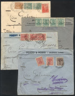 4 Covers With Postages Of The Issue "San Martín In Oval" (one Combined With Stamps Of Plowman Issue), Sent... - Other & Unclassified