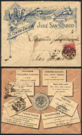 Advertising Cover Of "El Centro Gallego" (cigars, Tobacco), Franked With 5c. And Posted From Buenos Aires To San... - Other & Unclassified