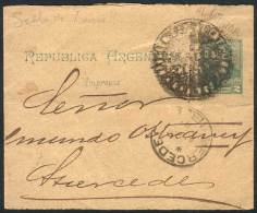 2c. Wrapper With An Extremely Rare Round Negative Cancel "...AL INTERIOR - CORREOS - B. AIRES", And Arrival... - Other & Unclassified