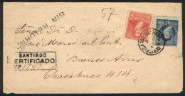 Registered Cover Sent From SANTIAGO DEL ESTERO To Buenos Aires On 23/JUN/1893, Franked With 17c., VF Quality! - Other & Unclassified