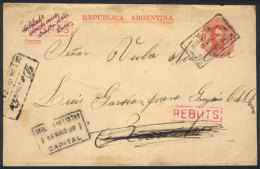 1c. Balcarce Wrapper Sent From Buenos Aires (SUCURSAL CABILDO) To Ranchos On 15/MAR/1890, And Returned To Sender,... - Andere & Zonder Classificatie