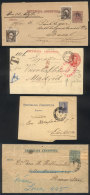 4 Wrappers Used Between 1885 And 1893, 1 Uprated To Switzerland, And 1 To Spain With Postage Due Mark And... - Andere & Zonder Classificatie