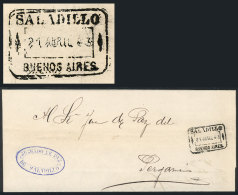 Official Folded Cover Sent To Pergamino On 21/AP/1883, With Rectangular Datestamp Of SALADILLO, Excellent Quality,... - Other & Unclassified