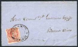 Undated Folded Cover Franked By GJ.38, With Spectacular Double Circle Cancel "ADMON DE CORREOS - SALTA", VF... - Other & Unclassified