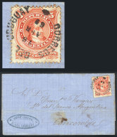 Folded Cover Sent To Concordia On 16/AP/1869, Franked With 5c. With Rimless Datestamp Of CONCEPCIÓN DEL... - Andere & Zonder Classificatie