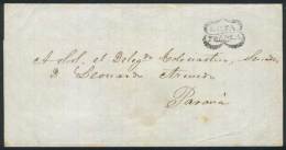 Folded Cover Sent To Paraná In 1856 With Black "SALTA-FRANCA" Marking With Laurel Branches (VK.9), Excellent... - Other & Unclassified