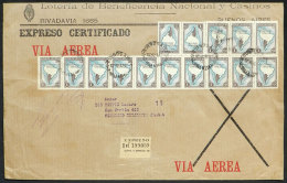 Registered Airmail Cover Sent From Buenos Aires To Comodoro Rivadavia On 12/JA/1951 Franked With 15P. (1P. Map... - Officials