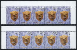 GJ.3096b + 3096c, 2 Strips Of 5, Top Row Of The Sheet, MNH, VF Quality! - Sonstige & Ohne Zuordnung