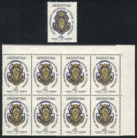 GJ.1284, 1964 University Of Córdoba, Block Of 8 With VARIETY: Blue Color With Strong Upward Shift, Excellent... - Sonstige & Ohne Zuordnung