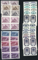 GJ.1221/3, 1961 Philatelic Exhibition (churches), Cmpl. Set Of 3 Values, 21 TRIAL COLOR PROOFS, Blocks Of 4 Of VF... - Other & Unclassified