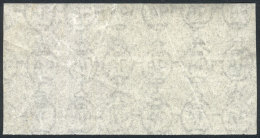 Extremely Rare Large Fragment (97 X 50 Mm) Of Original Gummed Paper With "AR In Oval" Watermark Used In The 1927... - Other & Unclassified