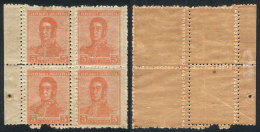 GJ.462, Block Of 4 With DOUBLE PERFORATION Variety, Minor Defect On Gum, Very Attractive! - Otros & Sin Clasificación