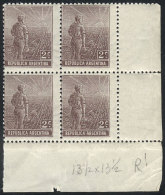 GJ.327, 1911 2c. Plowman With Sun Wmk, MNH Corner Block Of 4, Excellent Quality, Very Fresh And Fantastic, Catalog... - Other & Unclassified