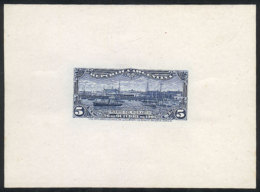 GJ.273, 1902 Port Of Rosario, DIE PROOF Printed On Thin Card, With Glazed Front, VF Quality, Rare! - Otros & Sin Clasificación