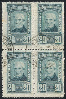 GJ.118, 1889 20P. Brown, Used Block Of 4, Excellent Quality! - Other & Unclassified