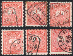GJ.64, 6 Used Stamps With Interesting Cancels, VF Quality! - Otros & Sin Clasificación
