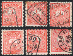 GJ.64, 6 Used Stamps With Interesting Cancels, VF Quality! - Autres & Non Classés