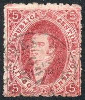 GJ.33, 7th Printing Perforated, Spectacular Example Perforated All Around On Its 4 Sides (rare), Used In Buenos... - Used Stamps
