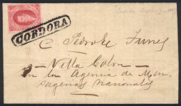 GJ.32b, 7th Printing Imperf, Partial Double Impression Var. And LARGE FOLD, On Compl. Folded Letter Dated... - Oblitérés
