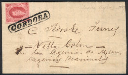 GJ.32b, 7th Printing Imperf, Partial Double Impression Var. And LARGE FOLD, On Compl. Folded Letter Dated... - Gebraucht