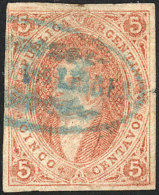 GJ.27A, 6th Printing Imperforate, Orangish Dun-red, With Cancel Of Paso De Los Libres, Minor Thin On Reverse, Very... - Used Stamps