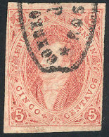 GJ.27, 6th Printing Imperforate, Rose-red, Absolutely Clear Impression, Used In Rosario, Very Nice. - Gebruikt