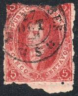 GJ.26, 5th Printing, With Bottom Sheet Margin (very Rare), Used In Buenos Aires On 27/OC/1866. - Used Stamps