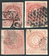 GJ.15, Narrow C, 4 Examples With Different Cancels, Fine General Quality, Interesting! - Usados