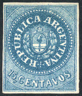 GJ.9, 15c. Greenish Blue, Position 44, Handsome Mint Example, With Tiny Thin On Back Of Little Importance (hard To... - Neufs