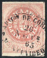 GJ.7, With Arrival Cancel Of MONTEVIDEO, Tiny Thin On Back Of No Importance, VF Front, Rare! - Used Stamps