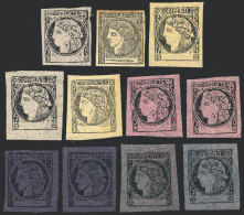 FORGERIES: Group Of 11 Stamps, VF Quality, Interesting For Study! - Corrientes (1856-1880)