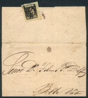 GJ.6, Franking On Reverse A Folded Cover Sent To Bella Vista On 12/MAY/1869, Pen Cancelled Possibly In Caa... - Corrientes (1856-1880)