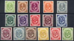 Sc.670/685, 1951/2 Post Horn, Cmpl. Set Of 16 Values, MNH And Of Excellent Quality, Very Fresh And Attractive,... - Other & Unclassified