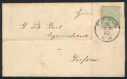 Complete Folded Letter (printed Matter) Sent From Rotweil To Giessen On 17/AP/1883, Franked By Mi.44b, VF Quality,... - Andere & Zonder Classificatie