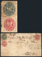 1Sgr. Cover (PS) + Mi.16 + Cut Square 2Sgr. (Michel GAA21) Sent From Golzow To Marienburg On 27/JUL/1867, Little... - Other & Unclassified