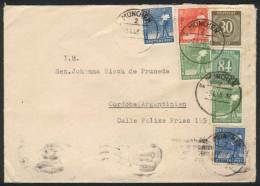 Cover With Multicolored Postage (7 Stamps For A Total Of DM.1.82), Sent From Muenchen To Argentina On 3/AP/1948,... - Sonstige & Ohne Zuordnung
