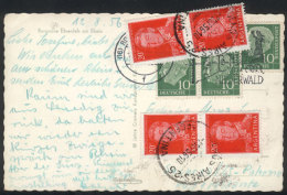 Postcard Sent To "Poste Restante" In Argentina On 12/AU/1956, With Argentine Postage Of 80c. To Pay The Delivery... - Sonstige & Ohne Zuordnung