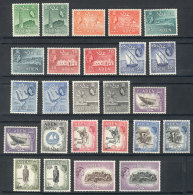 Sc.48/61A + Color Varieties, 1953/9 Complete Set, Mint Very Lightly Hinged (barely Visible Hinge Marks, Many Are... - Aden (1854-1963)